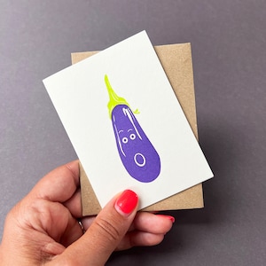 Freche Geburtstagskarte - Geschenkanhänger - Letterpress Karte - Einzigartige Karte - Lehrer Karte - Veggie Freund