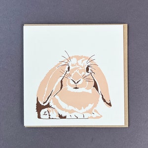 Kaart konijn - kaart schattig konijn - verjaardagskaart konijn - boekdrukkaarten - boerderij wanddecoratie - kinderkaart - bedankkaart - vriendschap