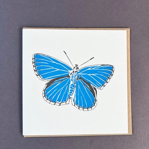 Schmetterling Karte - Geburtstagskarte - Letterpress Karte - Schmetterlingsdruck - Beileidskarte - Muttertag - Dankeskarte - Thinking of you