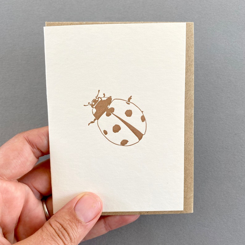 Thank you notes Metallic Insects Card Set Insects card bug cards letterpress Gift tags Gift cards Christmas note card bee image 5