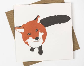 Fox card - Woodland Cards - Luxury Cards - Woodland collection - Animal Cards - Letterpress Cards - Birthday Card - Blank Card - Thank you