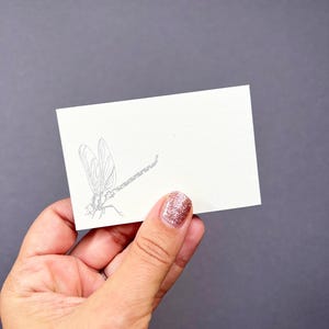 Libelle Floristen Karte - Note - Geschenkanhänger - Blankokarte - Hochzeit Briefpapier - Libellen Note - Jubiläum Note - Denke an Dich - Viel Glück