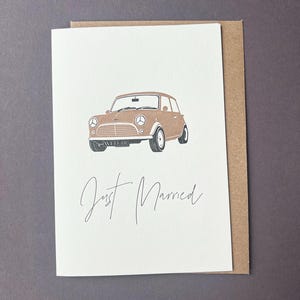 Luxus Just married Karte - Letterpress - Karte für Sie - Karte für Ihn - Bräutigam - Braut - Hochzeit - Vintage bronze mini - Hochzeitstagskarte