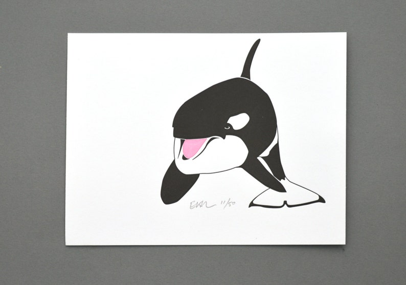 Killer Whale print - Under the Sea Print - Room Decor - Animal P