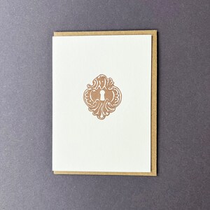 Slotwenskaart - nieuw huis - slot en sleutel - boekdrukkaart - bedankkaarten - gewoon omdat - cadeaulabel - liefdeskaart