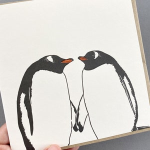 Biglietto pinguino Gentoo - Biglietto di Natale pinguino - Biglietto di Natale per moglie - Biglietto di matrimonio - amore pinguino - Biglietto amore pinguino - Biglietto di anniversario