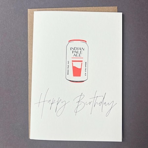 "Happy Birthday Karte - ""Bier"" Karte - Letterpress - ""Pale Ale"" - Für Erwachsene - Karte zum 18. Geburtstag - Karte für Sie - Karte für Ihn - Karte für Sie"
