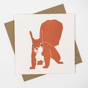 Eichhörnchen - Waldtiere - Luxus - Woodland Kollektion - Letterpress - Geburtstagskarte - süsses Eichhörnchen - Weihnachten - Thinking of you