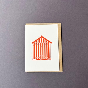 Biglietto per la capanna sulla spiaggia - Grazie - Pacchetto di carte Accanto al mare - Cartoline tipografiche - Accanto al mare - Set di biglietti piccoli - Etichette regalo - Compleanno
