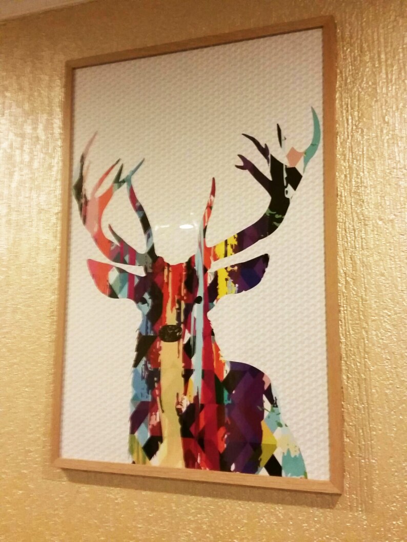 Contemporary Printable Deer Poster 50x70 Deer Wall Art Deer Head Printable INSTANT DIGITAL