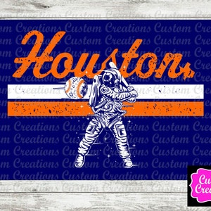 HOUSTON Baseball Astronaut - svg, png, instant download, sublimation, digital file