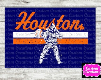 HOUSTON Baseball Astronaut - svg, png, instant download, sublimation, digital file