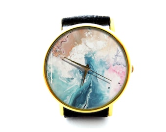 Colorful Leather Watch, Color Ladies Watch, Unisex Watch, Colorful Jewellery