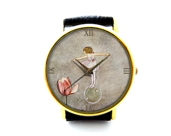 Bubble Fairy Leather Watch, Fairy Ladies Watch, Unisex Watch, Fairy Jewellery