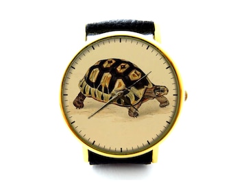 Vintage Sea Turtle Leather Watch, Turtle Watch, Gift Ideas, Birthday Gift, Turtle Jewelry