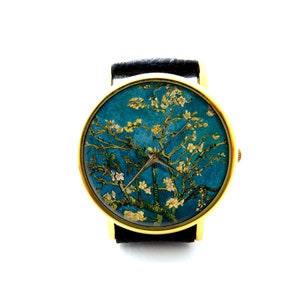 Van Gogh Leather Watch, Art watch, Unisex Watch, Ladies Watch, Mens Watch, Personalized Watch, Pattern 1