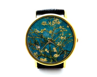 Van Gogh Leather Watch, Art watch, Unisex Watch, Ladies Watch, Mens Watch, Personalized Watch, Pattern 1