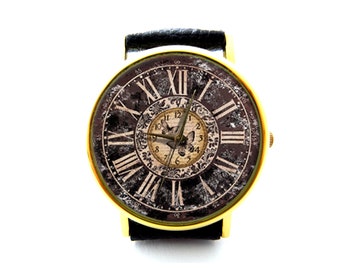 Vintage Butterfly Leather Watch, Retro Butterfly Ladies Watch, Unisex Watch, Butterfly Jewelry