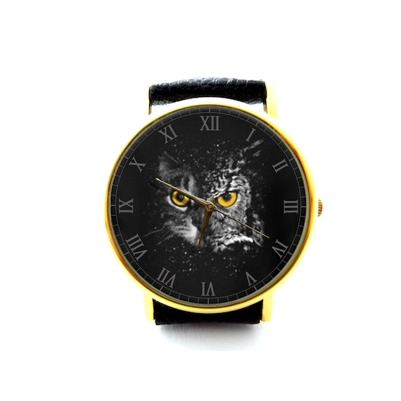 Owl Leather Watch, Owl Ladies Watch, Unisex Watch, Owl  display picture 3