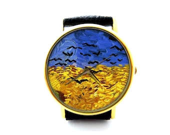 Van Gogh Leather Watch, Van Gogh Art Ladies Watch, Unisex Watch, Van Gogh Jewellery