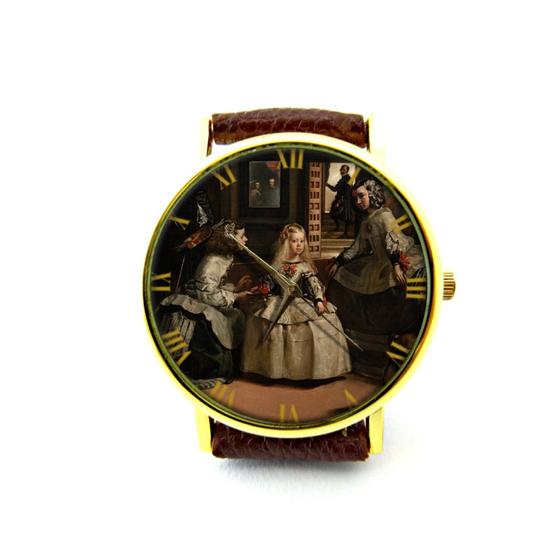 Las Meninas Leather Watch, Diego Velazquez Art Watch, Fine Art Watch, Unisex Watch, Las Meninas Jewelry image 3