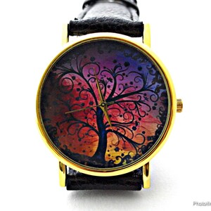 Tree Watch, Tree Of Life, Magic Tree, Unisex Watch, Ladies Watch, Mens Watch, Tree Jewelry, Personalized Watch, Pattern 2