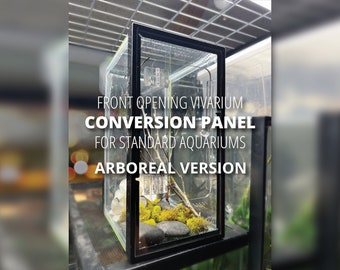 CREATURE CAGES ARBOREAL | Vivarium Conversion Panel for Standard Aquariums | Reptile Tank Lizard Snake Gecko Frog Aquarium Terrarium Inverts
