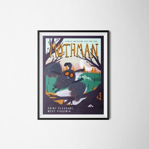 AMERICAN CRYPTIDS Mothman Point / Pleasant Art, WV Print