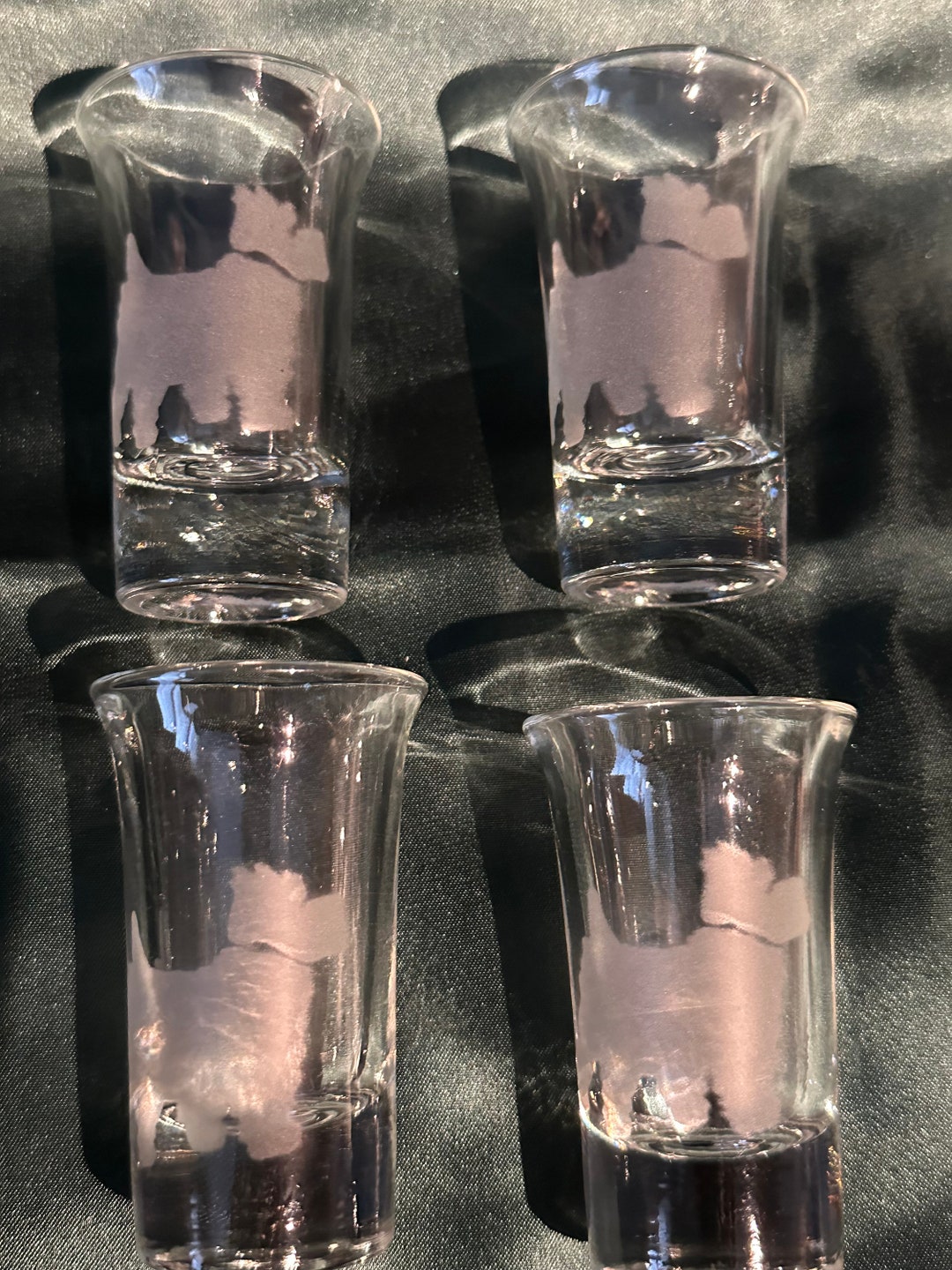 Vintage Etched Scotty Dog Shot Glasses Set of 4 Etsy