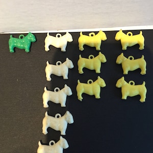 Vintage Plastic Collectible Terrier Dog Charm