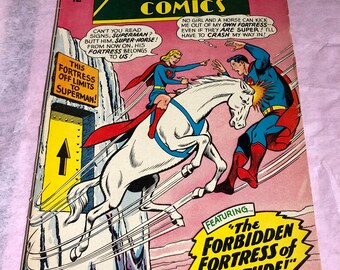Vintage Action Comics - Apr #336- The Forbidden Fortress of Solitude - Supergirl - Superman