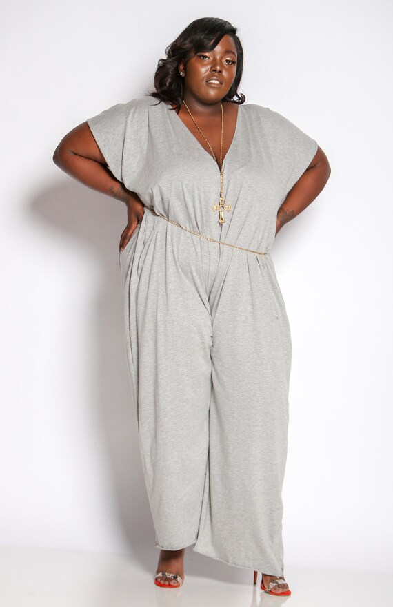 silver jumpsuit plus size