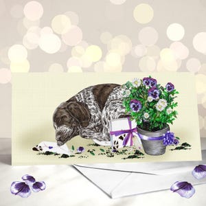 Deutsch Kurzhaar Pointer Karte - Verschiedene GSP Muttertagskarten - Hunde Osterkarte - Haustier Geschenke - Pointer Hund Mama - Hallo Frühling