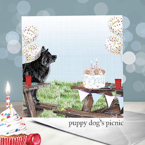 Cartes d'anniversaire pour chien Lapphund suédois / Spitz de troupeau / Intérieur vierge / Carte du chien / Carte duveteuse pour chien / Carte d'anniversaire pour maman chien