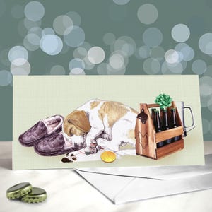 Cartes fête des pères chien beagle - carte chien pour papa - cadeaux pour parents d'animaux de compagnie - carte papa chien - carte papa chien - fête des pères papa chien - pour les amoureux des chiens
