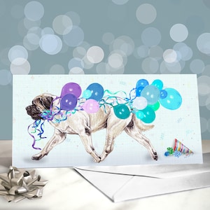 Carte de voeux d'anniversaire Mastiff anglais / Vierge à l'intérieur / du chien / Race de chien préférée en cadeau