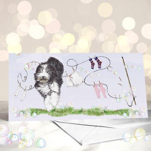 Bearded Collie - Variété de cartes pour la fête des mères avec chien Beardie - Carte de Pâques avec chien - Cadeaux pour les parents d'un animal de compagnie - Cadeau pour les amateurs de chiens de berger - Carte de maman de chien
