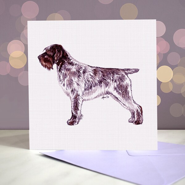 Korthals Griffon, Wirehaired Pointing Griffon Greeting Card / Blank Inside / For Groomers, Vets and Breed Lovers