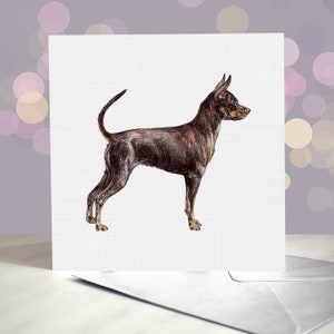 Brinquedo russo / Cartão de felicitações russo / Em branco por dentro / Cartão do cão / Para tratadores, veterinários e amantes de raças