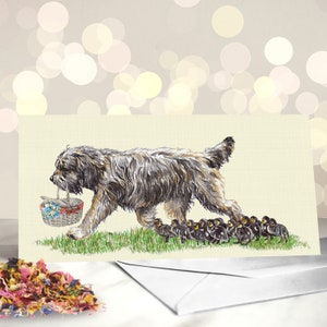 Carte de fête des mères chien de berger catalan - variété de cartes de maman chien berger - carte de Pâques chien - cadeaux pour parent d'animal de compagnie - maman chien des Pyrénées - maman fourrure
