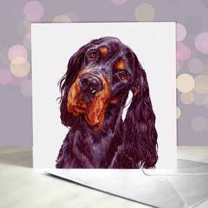 ゴードン・セッター - グリーティングカード / 内側は空白 / 犬からのカード / トリマー、獣医、犬愛好家向け