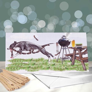 Whippet Hund Vatertagskarten - Hundekarte für Papa - Geschenke für Eltern - Windhund Papa Karte - Hund Papa Vatertag - Rennhund im Ruhestand