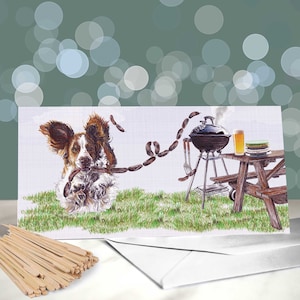 Welsh Springer Spaniel Hund Vatertagskarten - Hundekarte für Papa - Haustier Eltern Geschenke - Gundog Karte - Hunde Papa Karte - Hunde Papa Vatertag