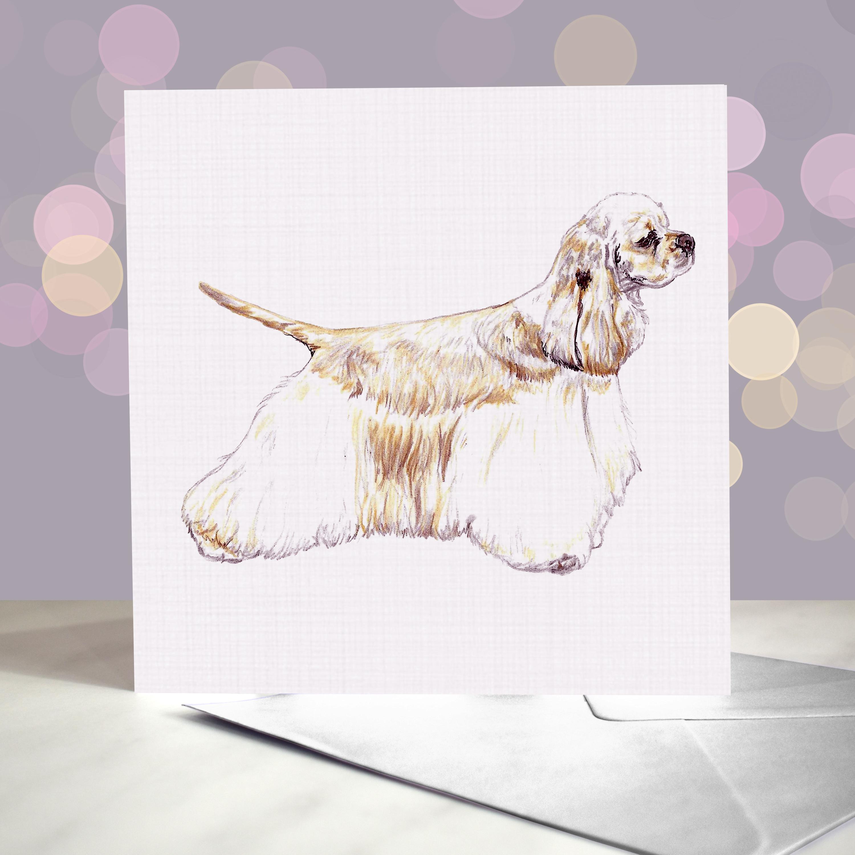 American Cocker Spaniel Greeting Card - Parti Cocker / Blank Inside / Card from the Dog / For Groomers, Vets and Breed Lovers