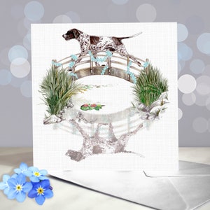 Bracco tedesco a pelo corto - Biglietto di condoglianze per cani GSP - Mi dispiace per la tua perdita - Biglietto di ringraziamento per pet sitter e dog walker - Biglietto per la nuova casa