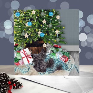 Cartões de Natal para Scottish Terriers / Variedade de designs festivos / Interior em branco / Cartão do cachorro / Presentes para tosadores e veterinários