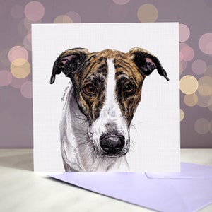 Greyhound / Whippet / Lurcher / Italian Greyhound / Sighthound Greeting Card / Blank Inside / Card from the Dog