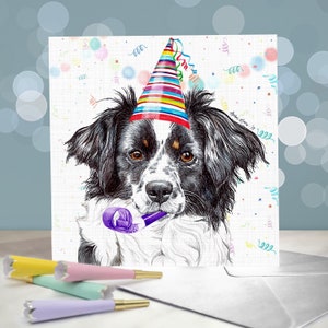 Biglietto d'auguri per pastore americano in miniatura - Varietà di biglietti d'auguri MAS / Interno vuoto / Biglietto del cane / Cane da pastore