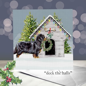 Bernese Mountain Dog Christmas Cards / Festive Berner Dog Greetings Card / Blank Inside / Card from the Dog / Dog Holiday Set