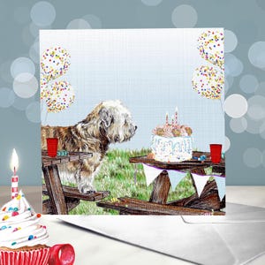 Glen of Imaal Terrier biglietto di auguri di compleanno / Glen Terrier irlandese / vuoto all'interno / per toelettatori, veterinari e amanti della razza